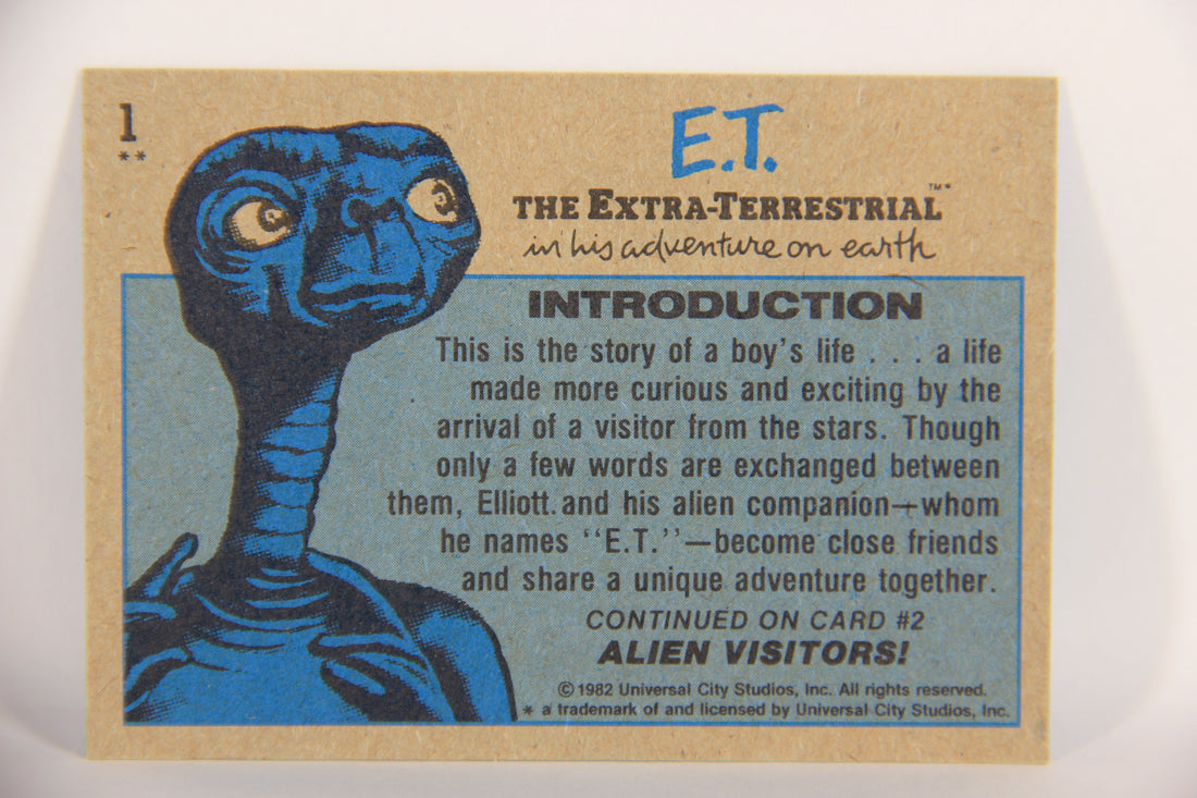 E.T. The Extra-Terrestrial 1982 Trading Card #1 E.T. The Extra-Terrestrial ENG Topps L020966