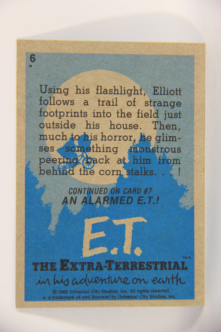 E.T. The Extra-Terrestrial 1982 Trading Card #6 Fright In The Woods ENG Topps L020971