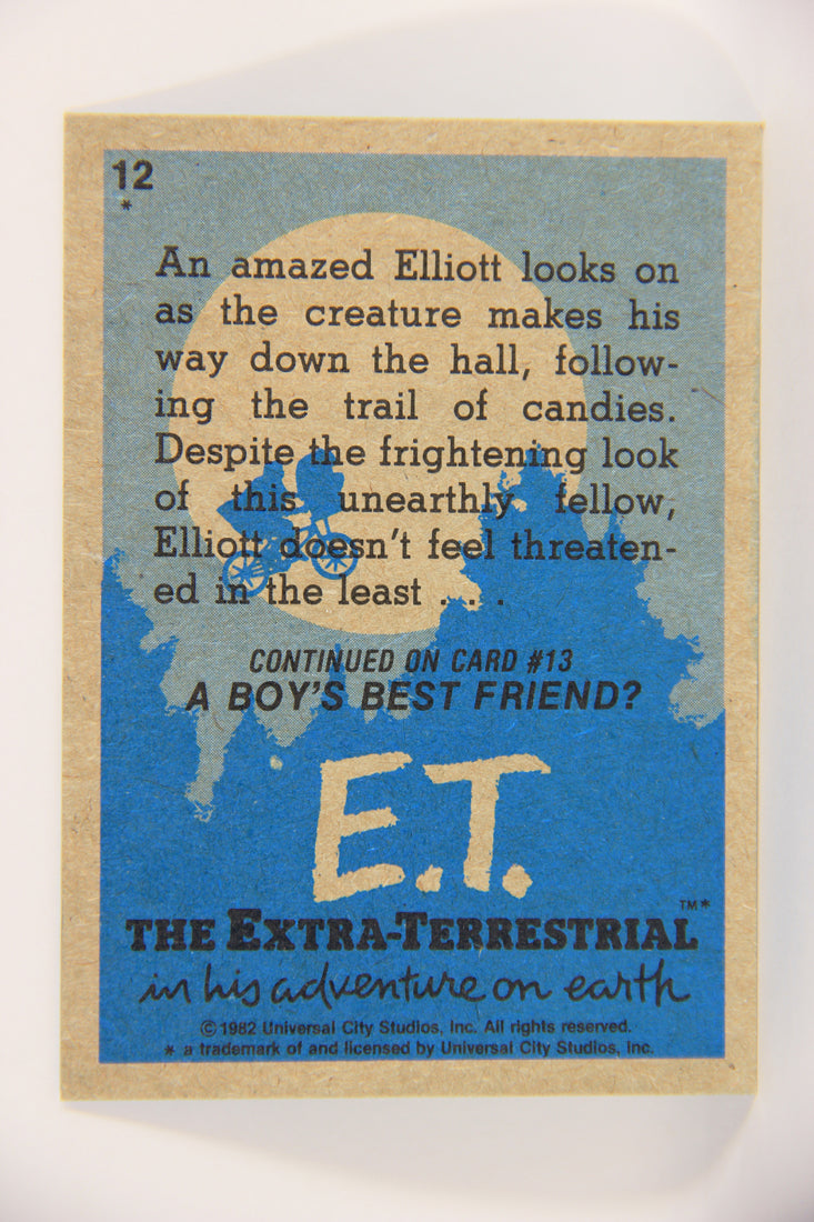 E.T. The Extra-Terrestrial 1982 Trading Card #12 The Friends Meet ENG Topps L020977