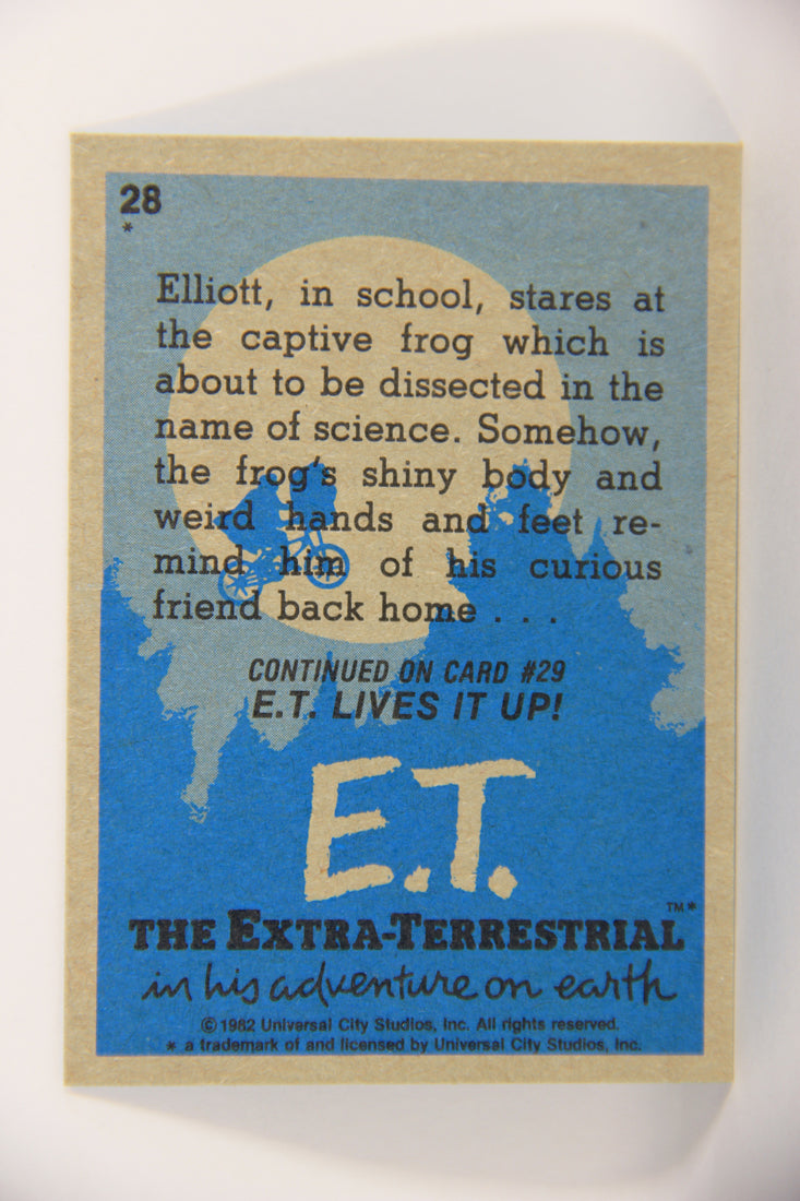 E.T. The Extra-Terrestrial 1982 Trading Card #28 Elliott In School ENG Topps L020993