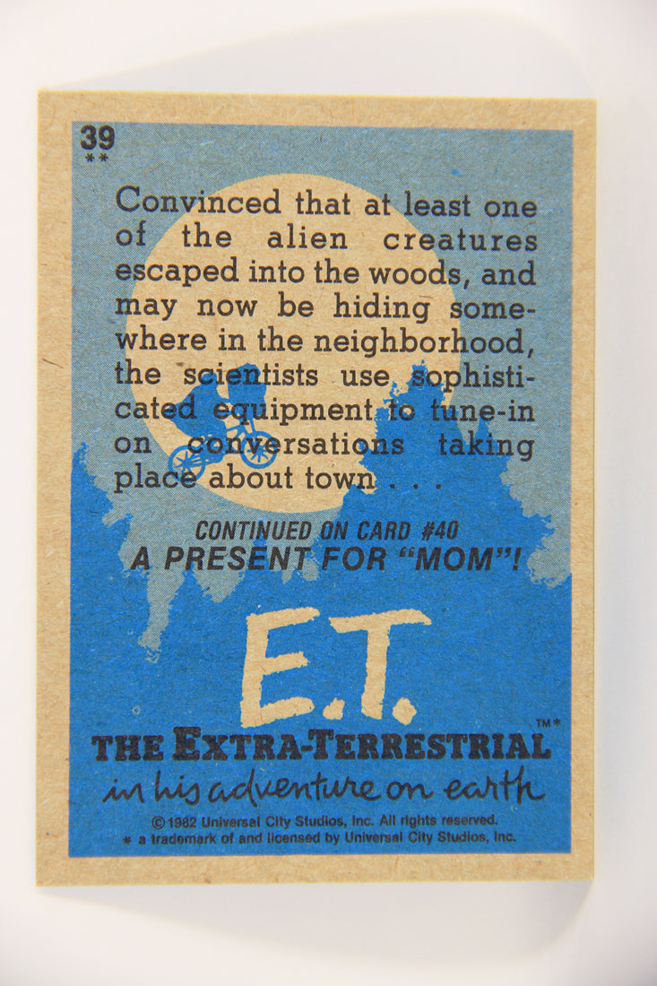 E.T. The Extra-Terrestrial 1982 Trading Card #39 The Listeners ENG Topps L021004