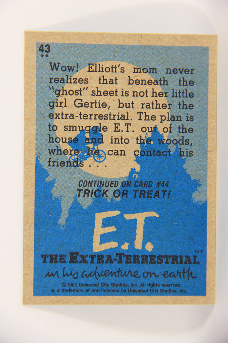 E.T. The Extra-Terrestrial 1982 Trading Card #43 Off On Their Mission ENG Topps L021008