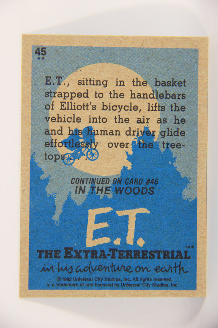 E.T. The Extra-Terrestrial 1982 Trading Card #45 Night Ride ENG Topps L021010