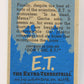 E.T. The Extra-Terrestrial 1982 Trading Card #58 The Emergency Ends ENG Topps L021023