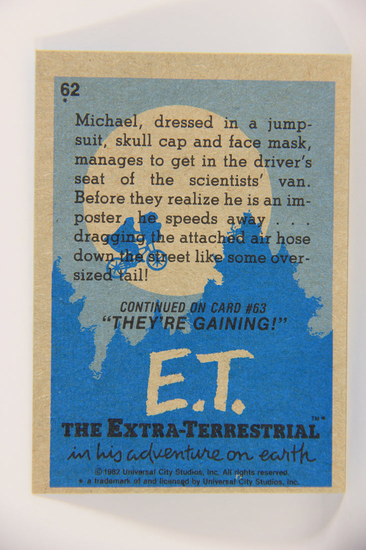 E.T. The Extra-Terrestrial 1982 Trading Card #62 Van To Freedom ENG Topps L021027
