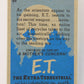 E.T. The Extra-Terrestrial 1982 Trading Card #66 For The Love Of E.T. ENG Topps L021031