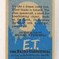 E.T. The Extra-Terrestrial 1982 Trading Card #71 Cosmic Landing ENG Topps L021036