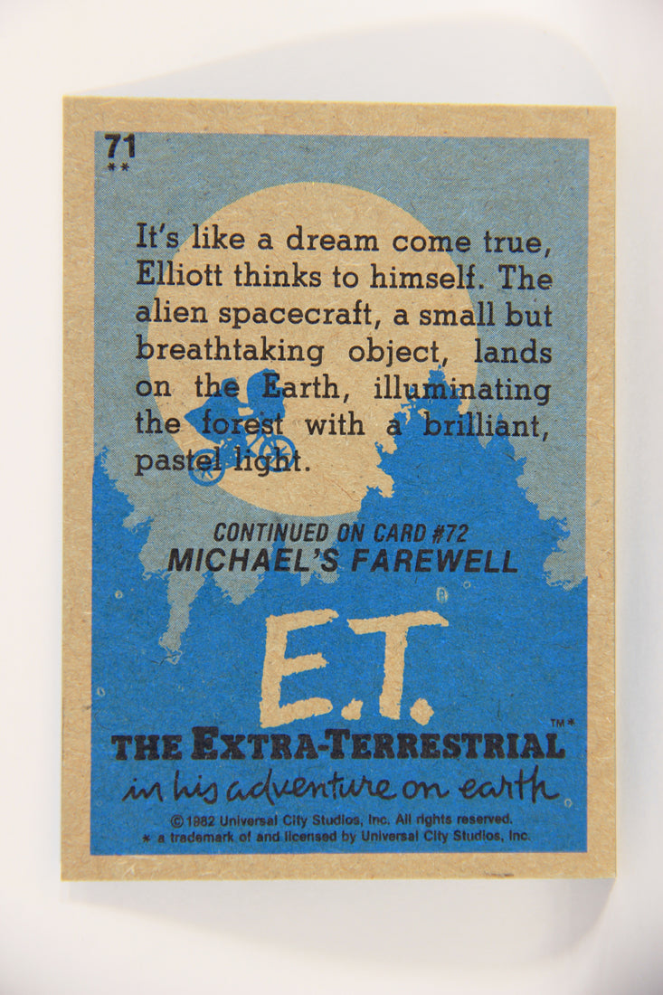 E.T. The Extra-Terrestrial 1982 Trading Card #71 Cosmic Landing ENG Topps L021036