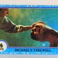 E.T. The Extra-Terrestrial 1982 Trading Card #72 Michael's Farewell ENG Topps L021037