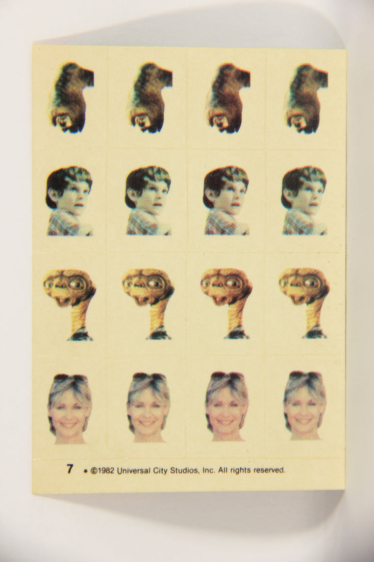 E.T. The Extra-Terrestrial 1982 Trading Card Sticker #7 E.T. - Elliot - Mary L021059