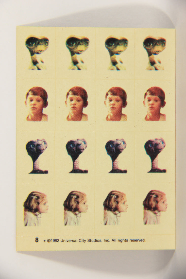 E.T. The Extra-Terrestrial 1982 Trading Card Sticker #8 E.T. - Elliot - Gertie L021060