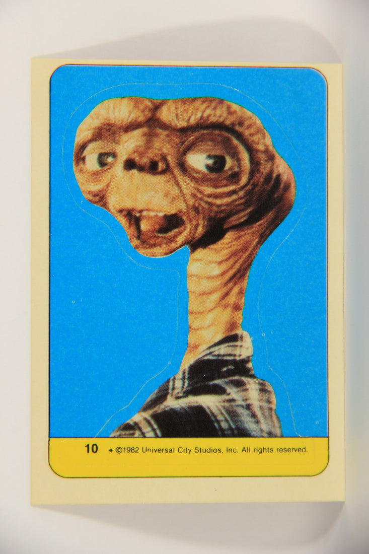 E.T. The Extra-Terrestrial 1982 Trading Card Sticker #10 E.T. Extremely Short-Printed L021062