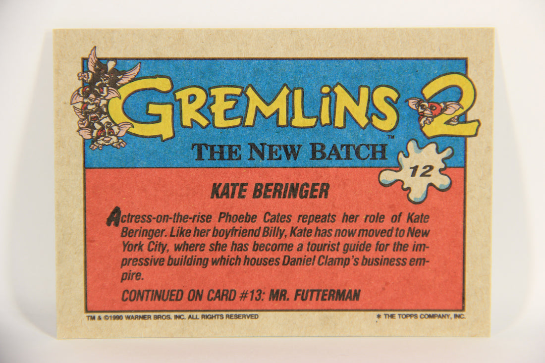 Gremlins 2 The New Batch 1990 Trading Card #12 Kate Beringer ENG L021068