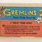 Gremlins 2 The New Batch 1990 Trading Card #28 A Hello From Gizmo ENG L021074