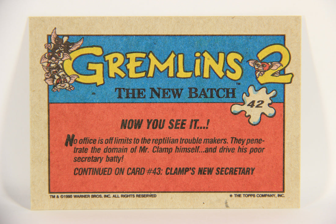 Gremlins 2 The New Batch 1990 Trading Card #42 Now You See It ENG L021080