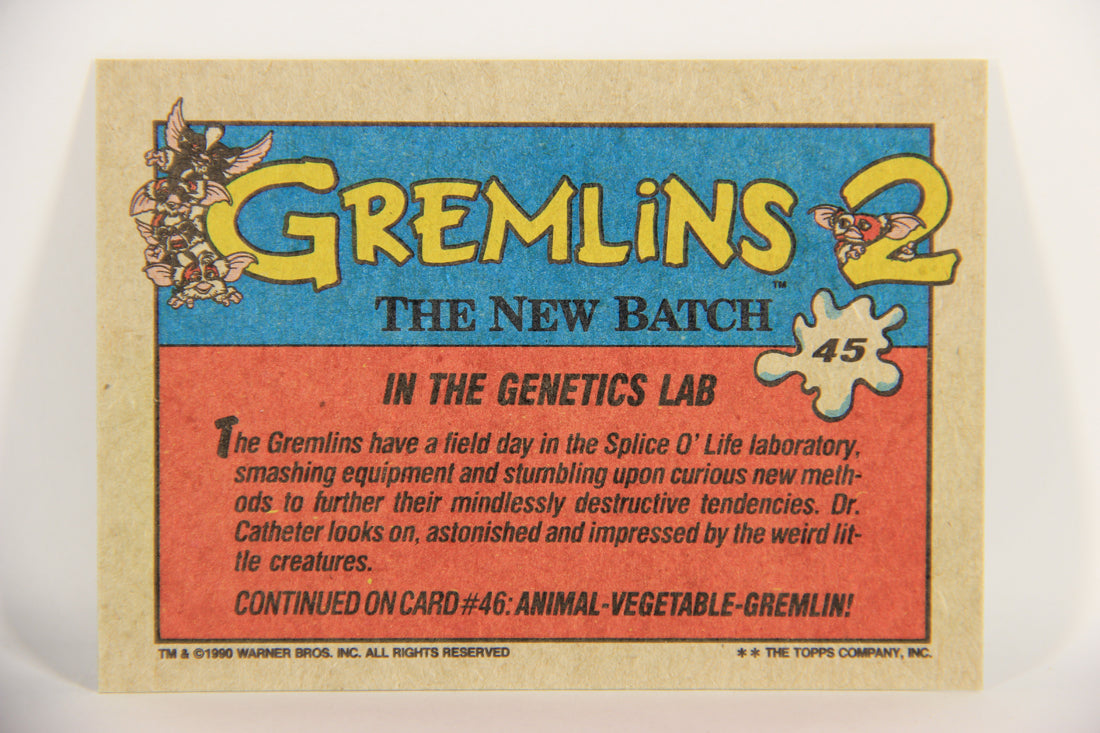 Gremlins 2 The New Batch 1990 Trading Card #45 In The Genetics Lab ENG L021083