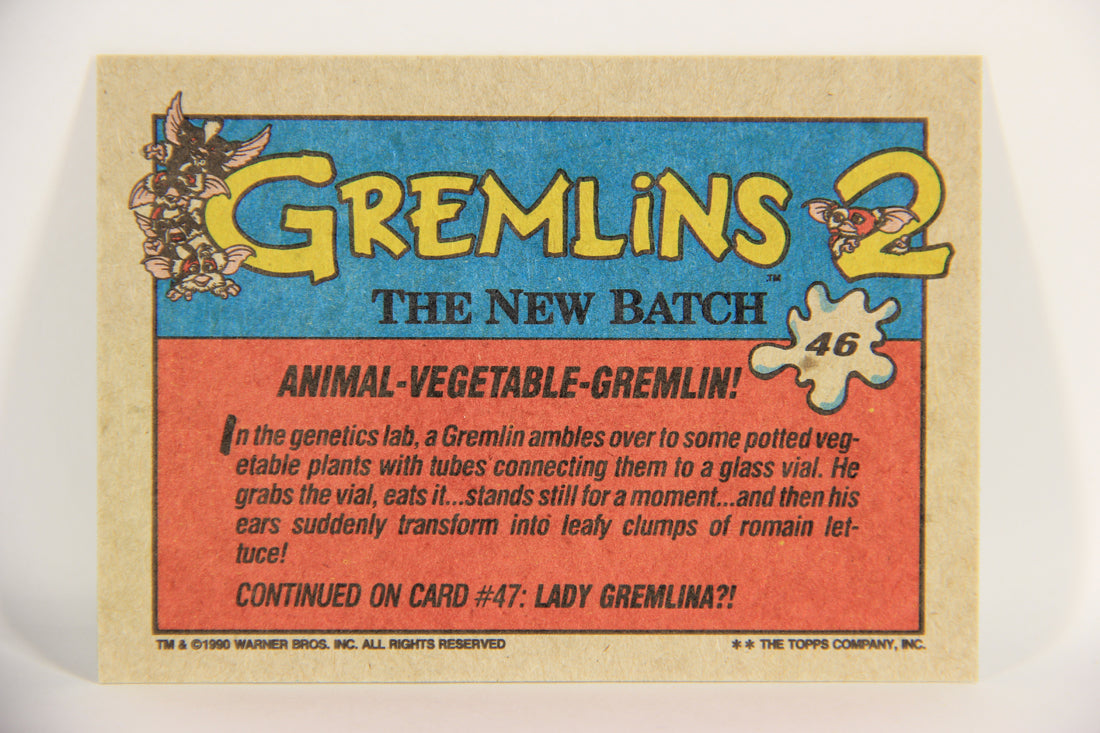 Gremlins 2 The New Batch 1990 Trading Card #46 Animal - Vegetable - Gremlin L021084
