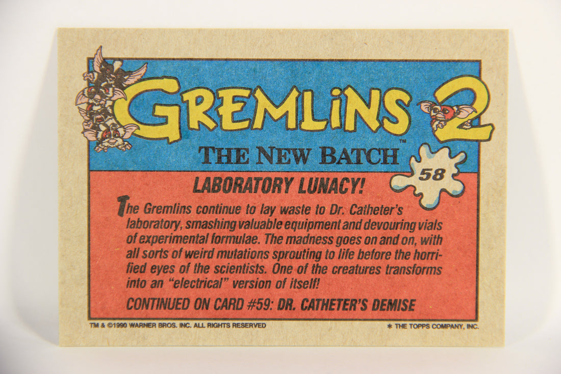 Gremlins 2 The New Batch 1990 Trading Card #58 Laboratory Lunacy ENG L021087