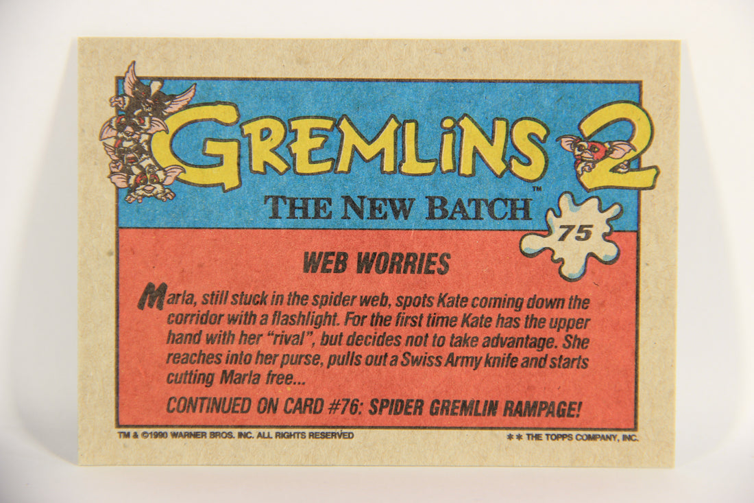 Gremlins 2 The New Batch 1990 Trading Card #75 Web Worries ENG L021091