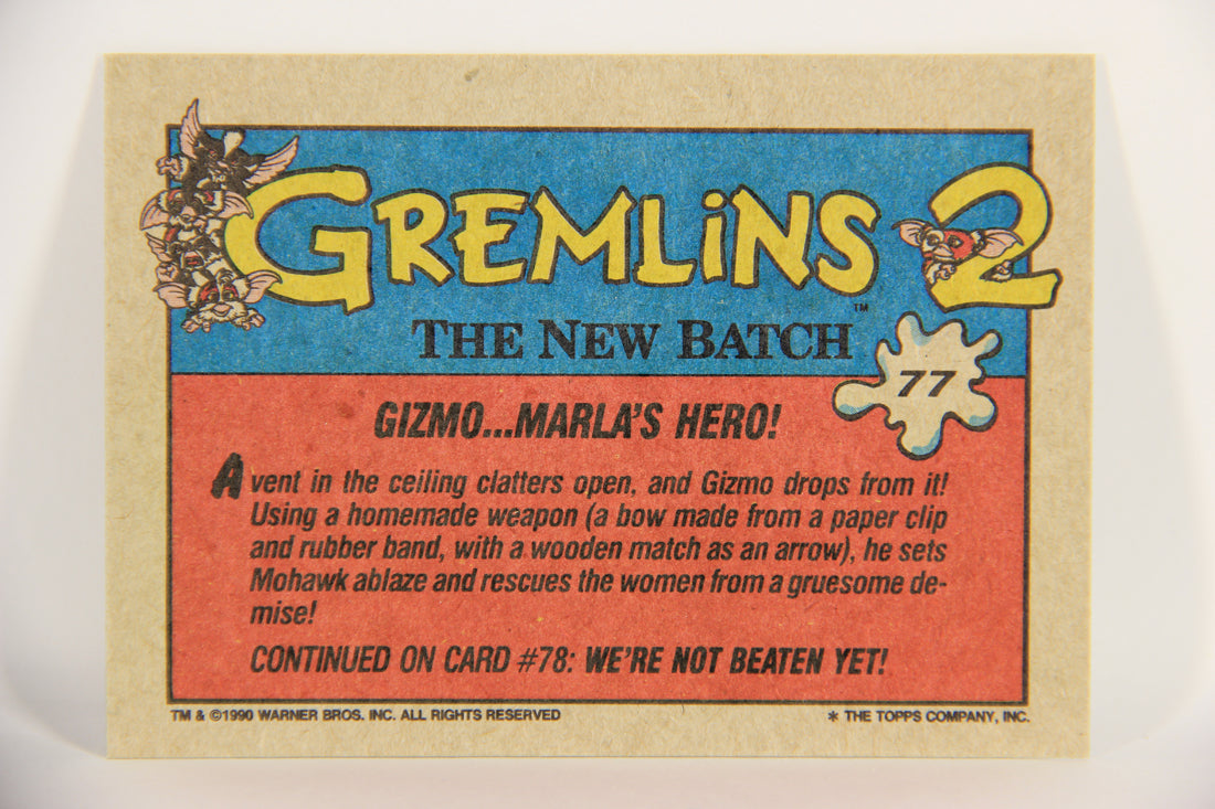 Gremlins 2 The New Batch 1990 Trading Card #77 Gizmo Marla's Hero ENG L021092