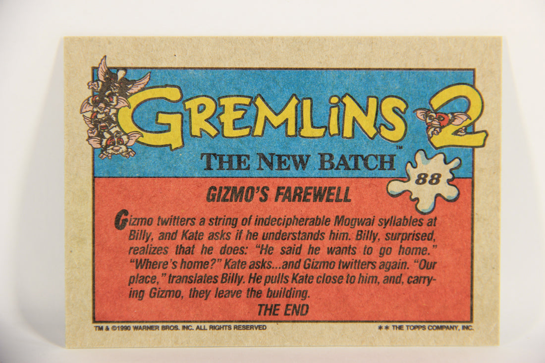 Gremlins 2 The New Batch 1990 Trading Card #88 Gizmo's Farewell ENG L021095
