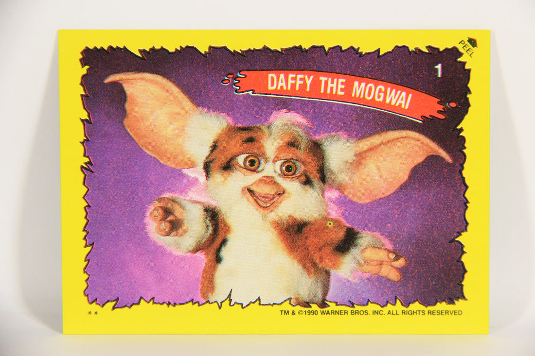 Gremlins 2 The New Batch 1990 Sticker Card #1 Daffy The Mogwai Green Border L021097