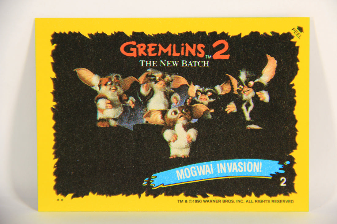 Gremlins 2 The New Batch 1990 Sticker Card #2 Mogwai Invasion ENG Red Border L021098