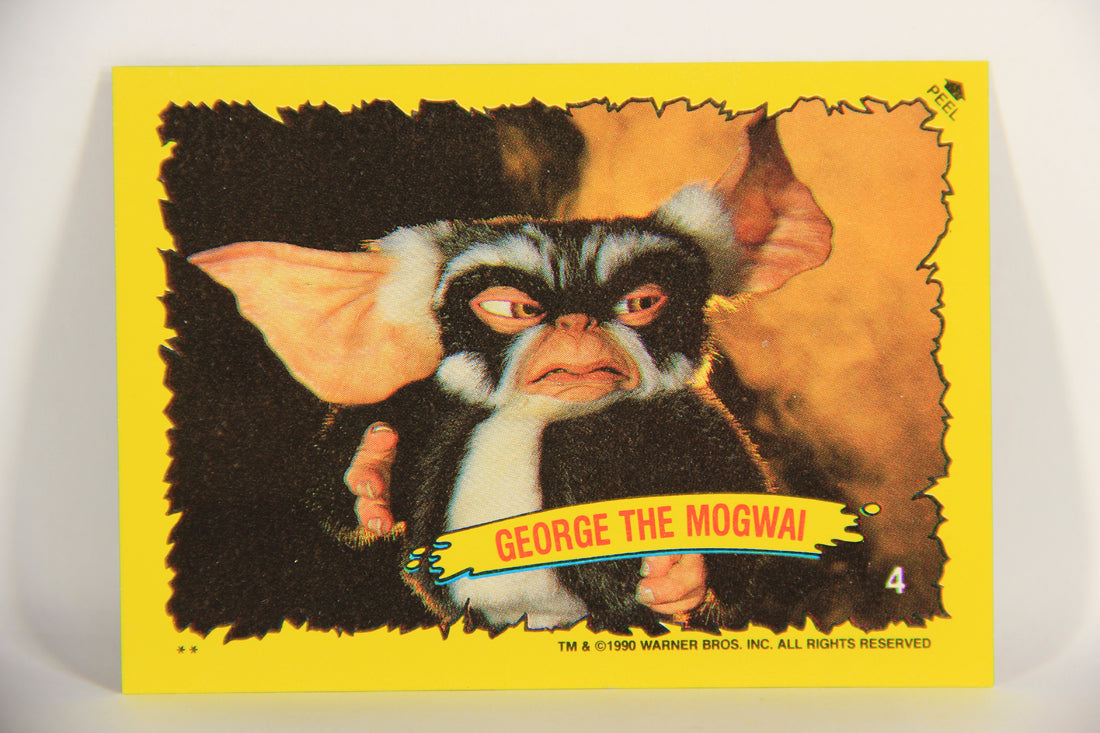 Gremlins 2 New Batch 1990 Sticker Card #4 George The Mogwai ENG Red Border L021102