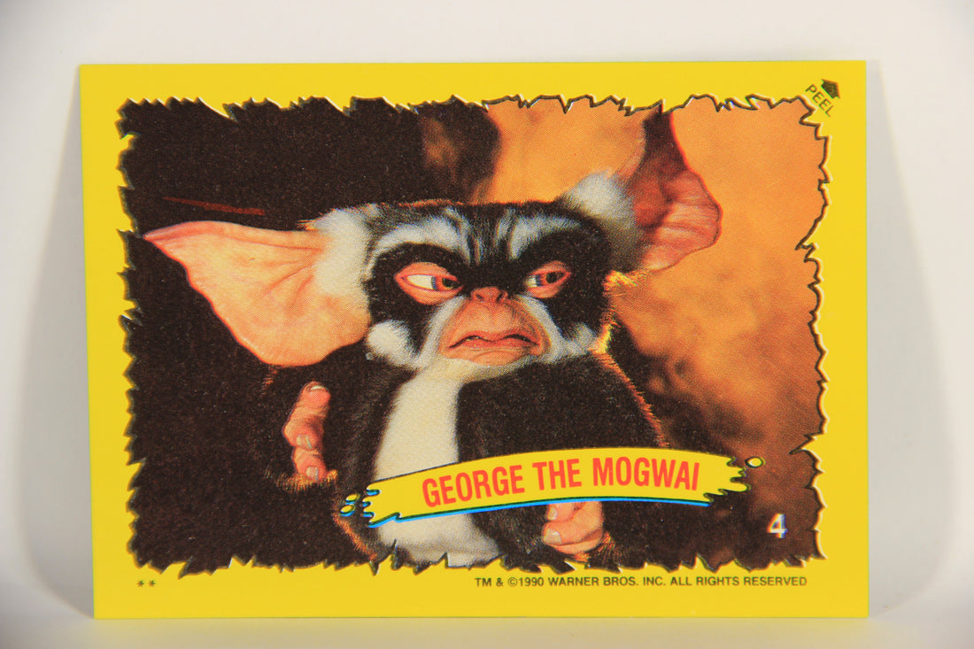 Gremlins 2 The New Batch 1990 Sticker Card #4 George The Mogwai ENG Green L021103