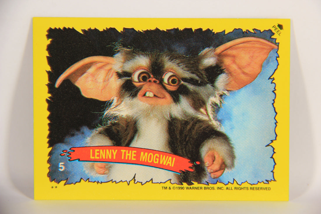 Gremlins 2 The New Batch 1990 Sticker Card #5 Lenny The Mogwai ENG Red Border L021104