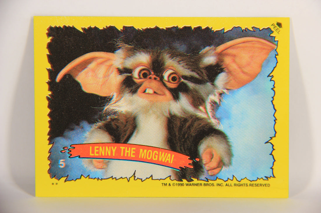 Gremlins 2 The New Batch 1990 Sticker Card #5 Lenny The Mogwai ENG Green L021105