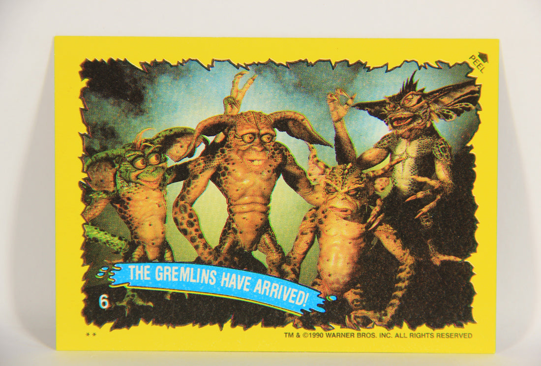 Gremlins 2 New Batch 1990 Sticker Card #6 The Gremlins Have Arrived ENG Green L021107