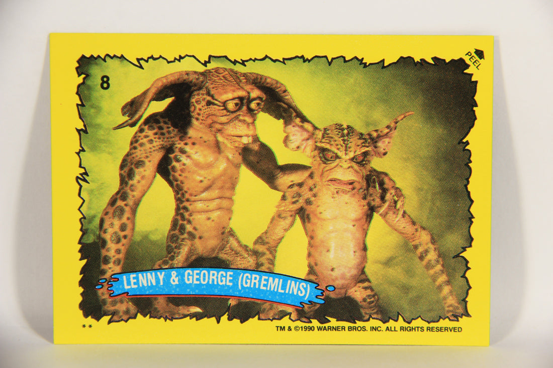 Gremlins 2 The New Batch 1990 Sticker Card #8 Lenny & George ENG Red Border L021109