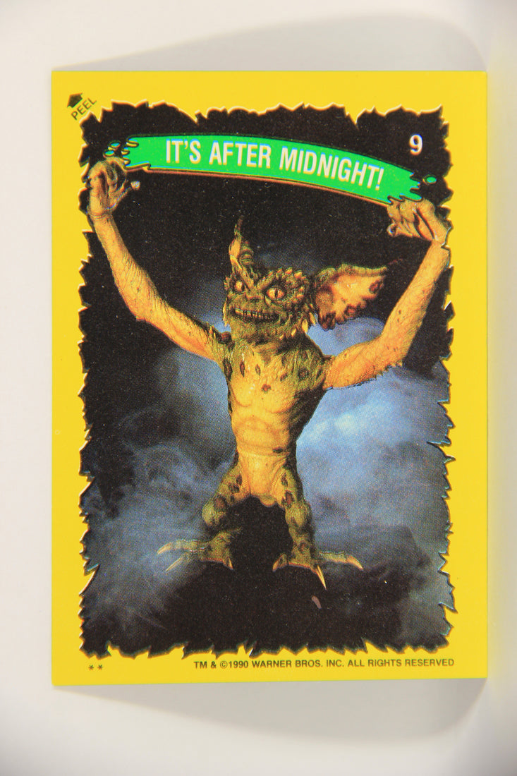 Gremlins 2 The New Batch 1990 Sticker Card #9 It's After Midnight ENG Green L021112