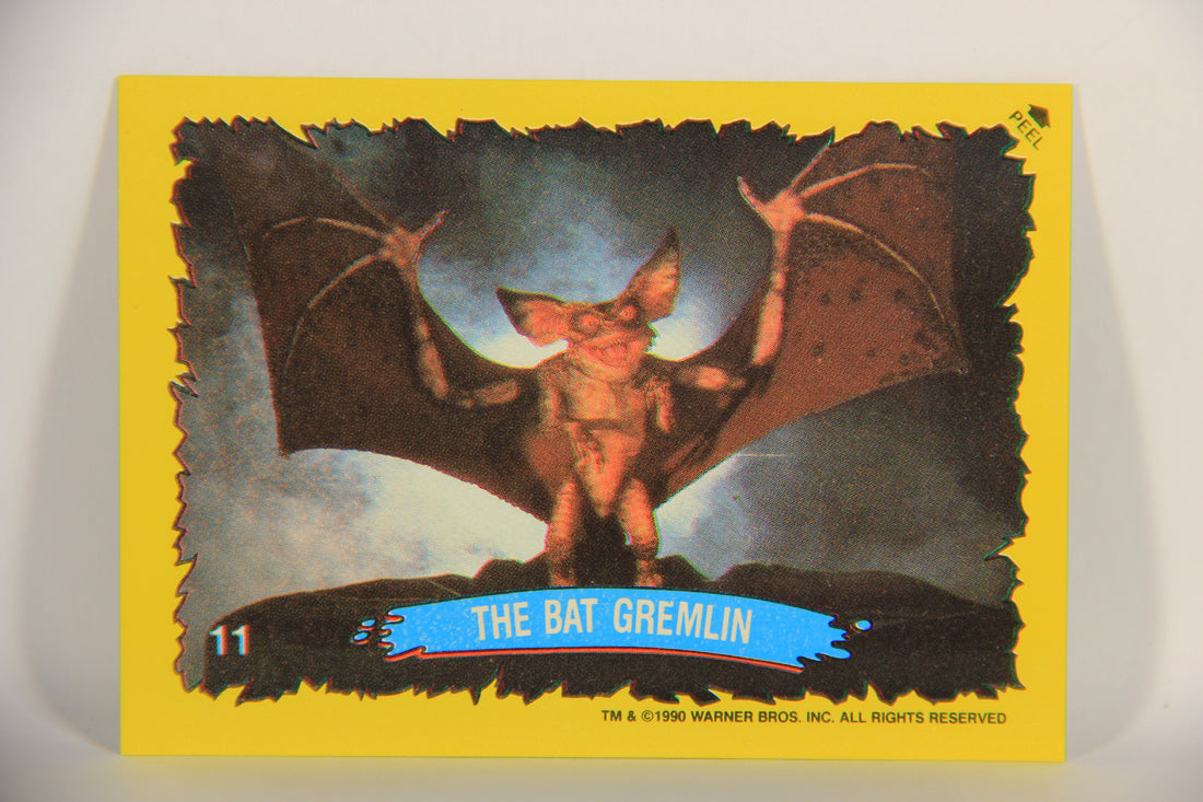 Gremlins 2 The New Batch 1990 Sticker Card #11 The Bat Gremlin ENG Green Border L021115