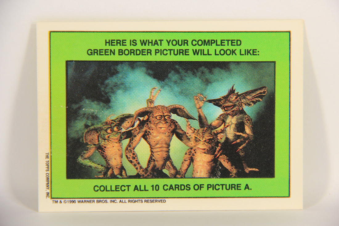 Gremlins 2 The New Batch 1990 Sticker Card #11 The Bat Gremlin ENG Green Border L021115