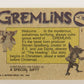 Gremlins 1984 Trading Card #1 Gremlins ENG Topps Title Card L021116