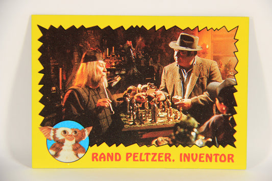 Gremlins 1984 Trading Card #4 Rand Peltzer Inventor ENG Topps L021119