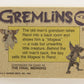 Gremlins 1984 Trading Card #5 The Mogwai ENG Topps L021120