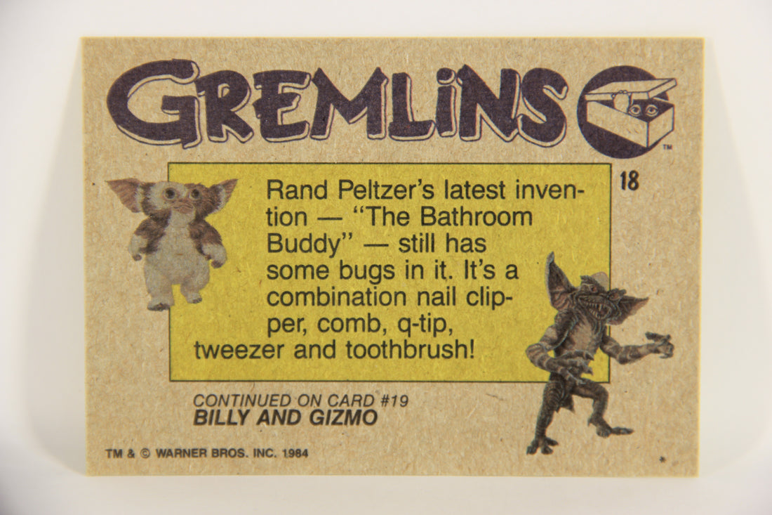 Gremlins 1984 Trading Card #18 Dad's Latest Invention ENG Topps L021133