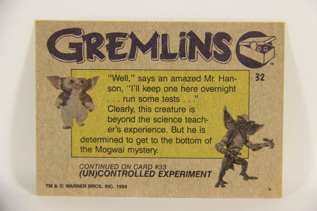 Gremlins 1984 Trading Card #32 The Caged Mogwai ENG Topps L021147