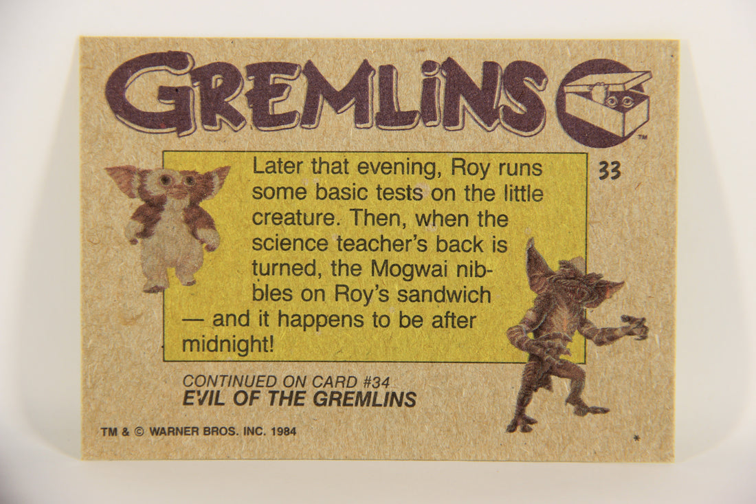 Gremlins 1984 Trading Card #33 ( Un ) Controlled Experiment ENG Topps L021148