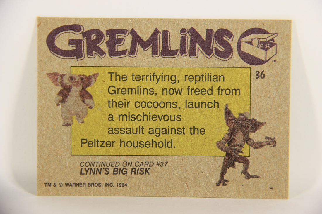 Gremlins 1984 Trading Card #36 Their Home Besieged ENG Topps L021151