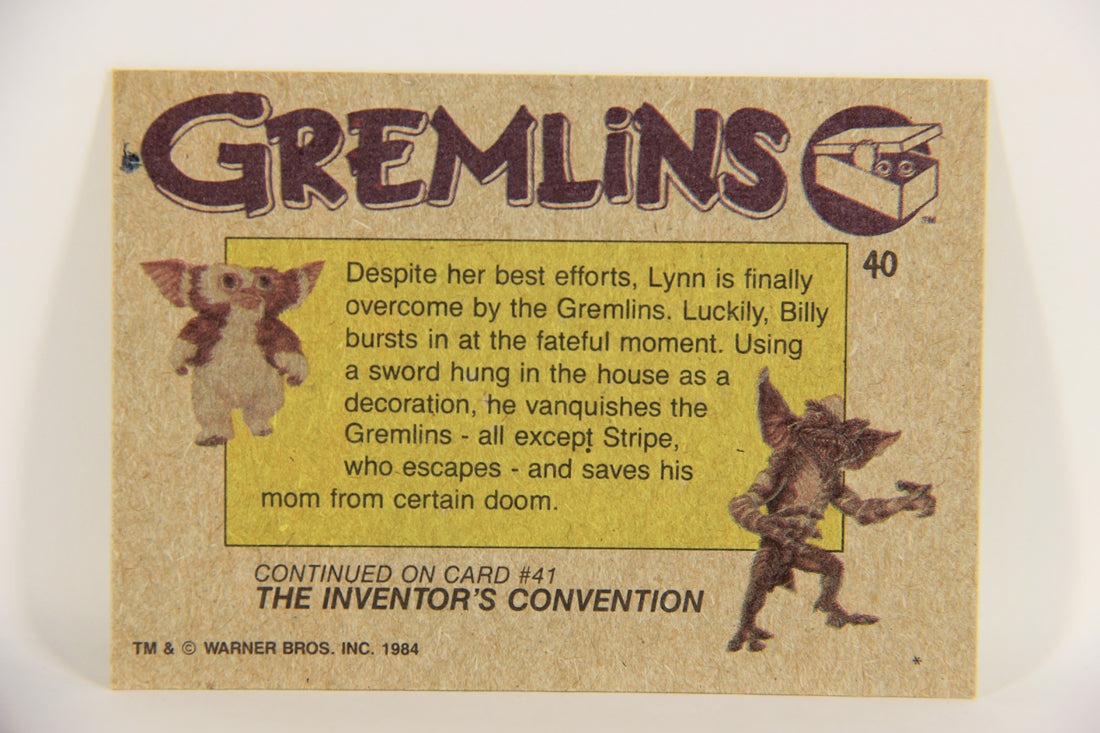 Gremlins 1984 Trading Card #40 Attacked ENG Topps L021155