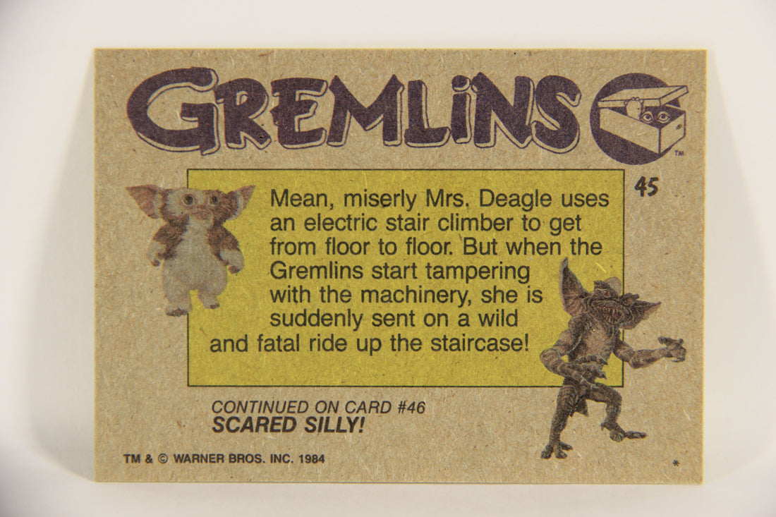 Gremlins 1984 Trading Card #45 Mrs. Deagle's Fate ENG Topps L021160