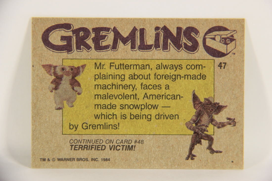 Gremlins 1984 Trading Card #47 Crashing Through ENG Topps L021162