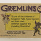 Gremlins 1984 Trading Card #50 Sling-Shot Defense ENG Topps L021165