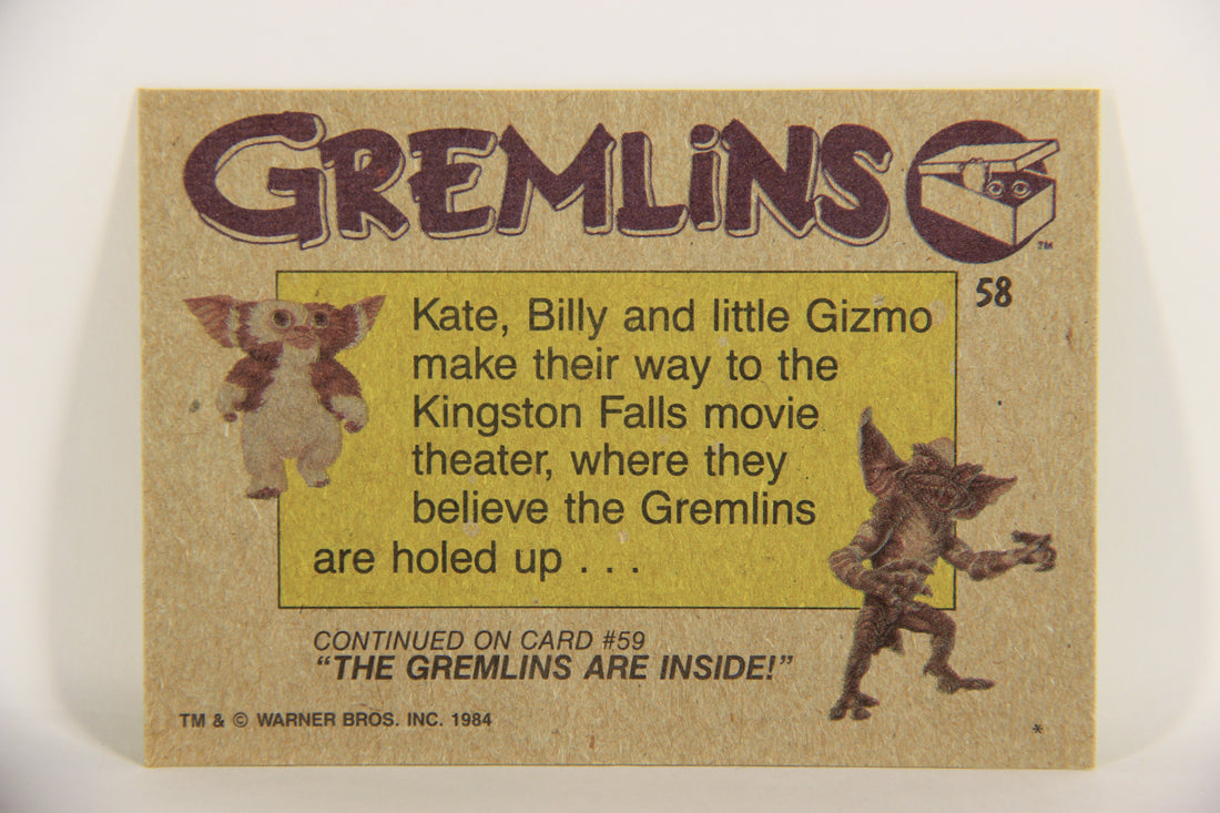 Gremlins 1984 Trading Card #58 A New Plan ENG Topps L021173