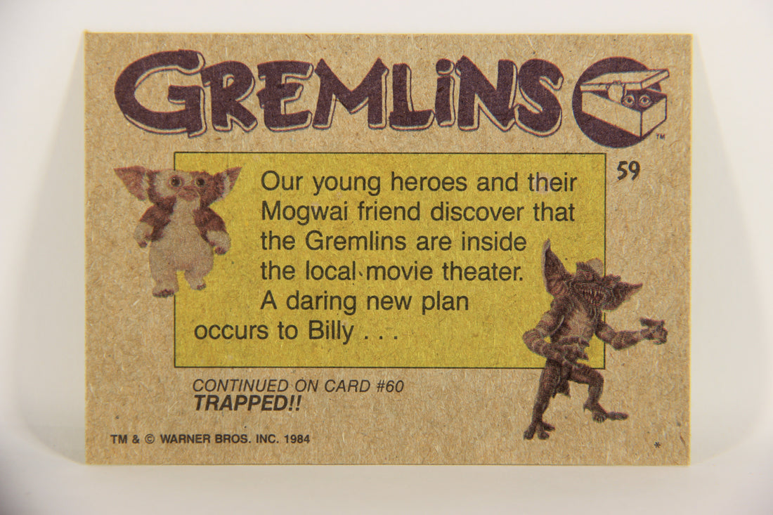 Gremlins 1984 Trading Card #59 The Gremlins Are Inside ENG Topps L021174