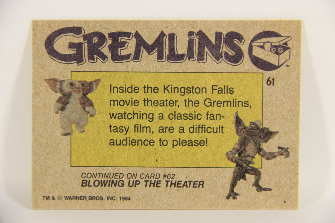 Gremlins 1984 Trading Card #61 The Unruly Gremlins ENG Topps L021176